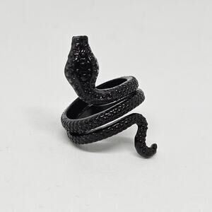 Black Snake Ring Size 6.5 - 7 Goth Punk Mystical Magical Fantasy